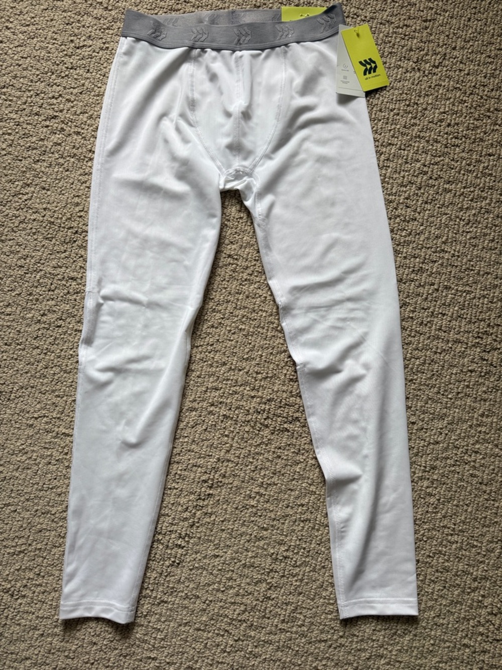 Boy’s White Thermal Long Johns with Gray Waistband